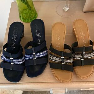 2 pairs of Italian Shoemakers Women's Sandals size 7